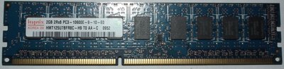 純ECC海力士DDR3-1333單條2GB伺服器用記憶體2RX8 PC3-10600E 2G E3工作站E5 HYNIX