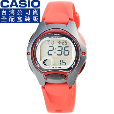 【柒號本舖】CASIO 卡西歐鬧鈴多時區兒童電子錶-紅 # LW-200-4A (台灣公司貨)