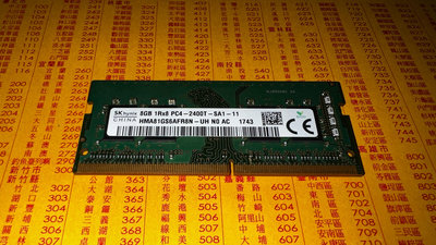 2400.sk海力士 舊制 單8G(二手良品)2400筆電記憶體DDR4雙面8顆粒hma81gs6afr8n