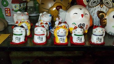 【鶯歌有啥賣啥】迷你日式招財貓 五入組 收藏 送禮