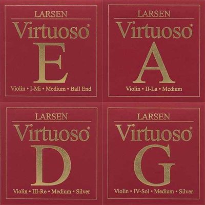 小叮噹的店- 小提琴弦 (整套) 丹麥 Larsen Virtuoso 紅 V5525