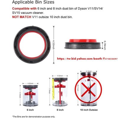 對於戴森 V11 SV14 SV15 吸塵器 - 集塵箱頂部固定密封圈更換附件備件新配件-促銷 正品 現貨