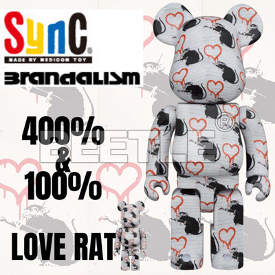 BEETLE BE@RBRICK LOVE RAT 愛老鼠 BANKSY 班克斯 庫柏力克熊 100 400%