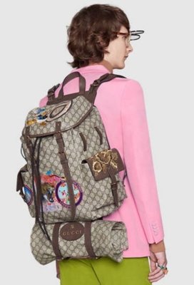 Gucci Bamboo Sac Leather Backpack Coral Pink 竹節後背包 粉紅