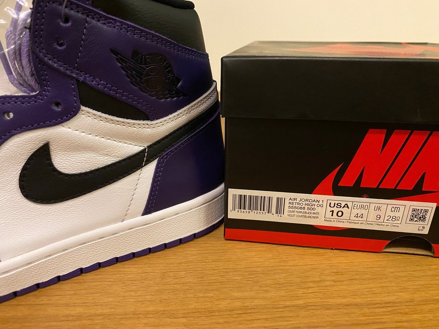 清航』2020 Nike Air Jordan 1 HIGH OG Court Purple 白紫葡萄全新台灣