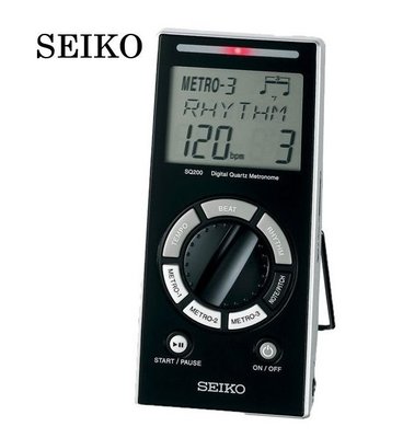 【偉博樂器】代理商公司貨保固 日本SEIKO 高音量 節拍器 SQ200 石英式數位節拍器 轉盤式節拍器 正品保固