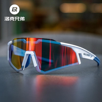 Rockbros 騎行眼鏡光致變色偏光UV400太陽鏡男女防風自行車戶外運動眼鏡