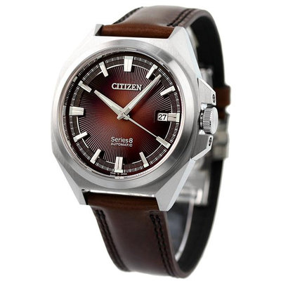 預購 CITIZEN Series8 NB6011-11W 星辰錶 40mm 機械錶 咖啡色面盤 藍寶石鏡面 皮革錶帶 男錶 女錶