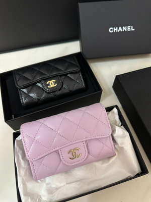 Chanel香奈兒 24S新款粉紫色CF卡包