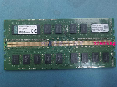 金士頓 8G 2RX8 PC3-12800E 純ECC伺服器記憶體 KTHPL316E/8G