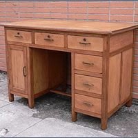 古典韻味 台灣 檜木 書桌 古董傢俱