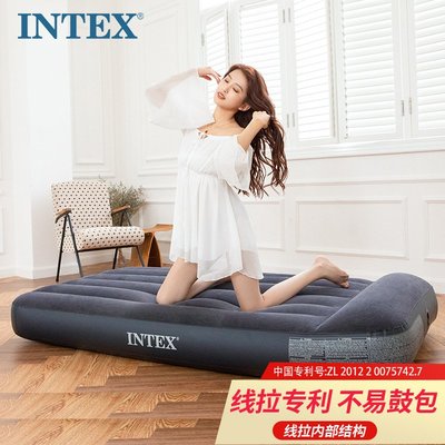 INTEX單人雙人內置枕頭氣墊床家用充氣床便攜午休床戶外帳篷墊