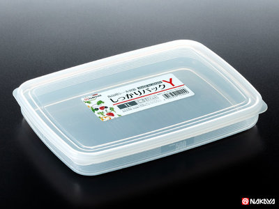 asdfkitty*日本製 NAKAYA薄扁型保鮮盒-1L-可微波-冷凍.冷藏.分裝.肉類.魚.蝦.蔬菜