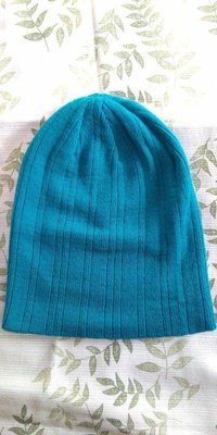 優質MIT台灣製毛線帽/針織帽/保暖帽(雙層厚長) 藍綠色 初音色