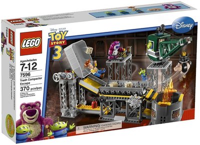 現貨-米米-LEGO 樂高7596 ~絕版品～Disney迪士尼公玩具總動員垃圾壓縮機大逃亡胡迪熊抱哥三眼怪