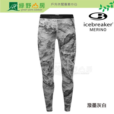 [零碼特惠7折] Icebreaker 女 Vertex 貼身保暖長褲 BF260 潑墨灰白 IB105318-101