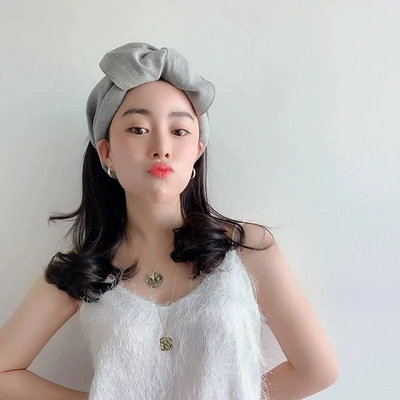 【極簡時尚】韓國東大門復古蝴蝶結寬髮帶網紅同款洗臉髮帶