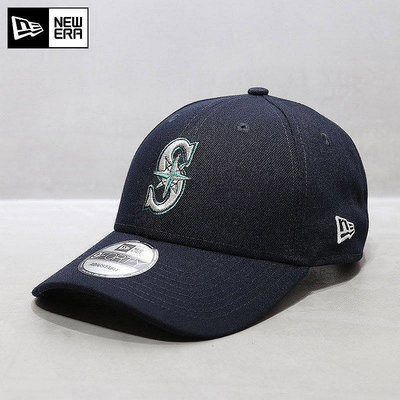 小Z代購#NewEra帽子MLB棒球帽硬頂S字母西雅圖水手球隊彎檐鴨舌帽潮藏青色