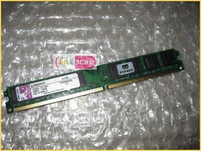 JULE 3C會社-金士頓Kingston DDR2 800 2GB 2G KVR800D2N6/2G/終身保固/窄版/雙面/1.8V/240 PIN 記憶體