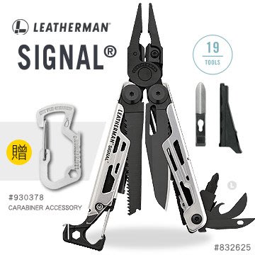 【A8捷運】美國Leatherman SIGNAL 工具鉗-黑銀款(公司貨#832625(黑尼龍套))