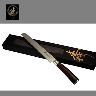 【臻】料理刀具 大馬士革鋼系列-240mm麵包刀  DLC828-5B