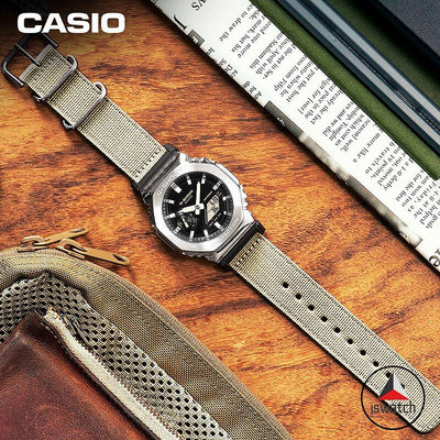 卡西歐 G-Shock GM-2100C-5A 金屬錶殼布帶男士運動模擬數字手錶