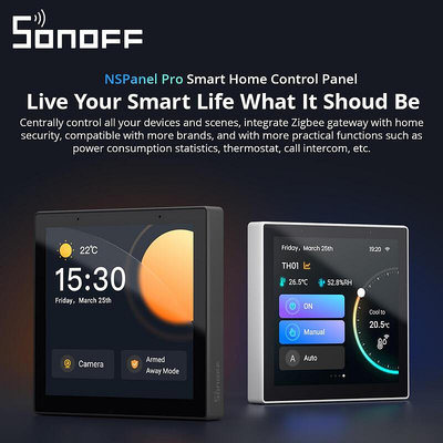 【現貨】SONOFF NSPanel Pro智能WIFI語音開關面板觸屏中控中心Zigbee網關