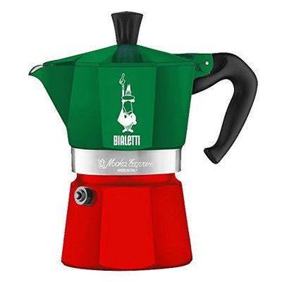 義大利 Bialetti Moka Express 摩卡壺 3人份 綠/紅 咖啡壺 義大利製造