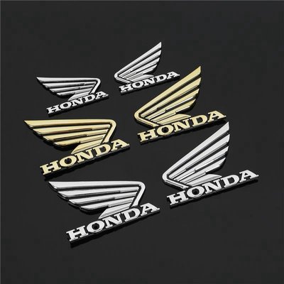 2 個 3D 徽章徽標本田翼貼紙的摩托車油箱整流罩標誌貼花貼紙-概念汽車