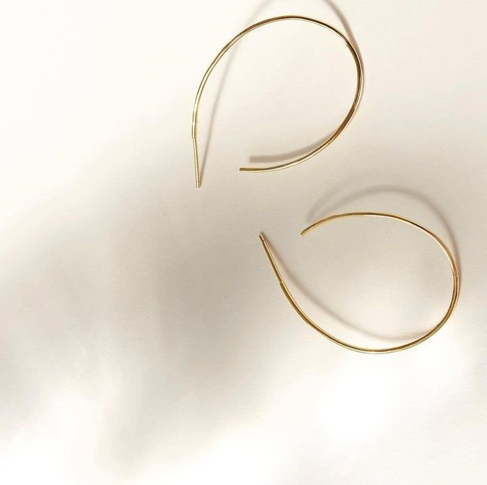 PD PAOLA 西班牙時尚潮牌 水滴圓形耳環 簡約金色耳環 925純銀鑲18K金 NIKO