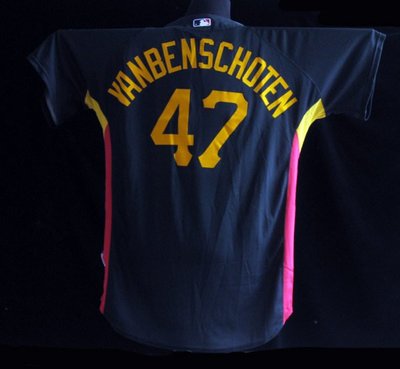 MLB Pittsburgh Pirates 海盜隊 #47 Benschoten GAME USED JERSEY