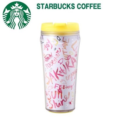 Pun Lapin 日本限定2015星巴克Starbucks 英文字母 櫻花隨身行杯 240ml  (現貨在台)