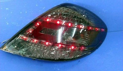 小亞車燈╠ 全新超亮 benz slk r171 燻黑 led 超亮版 尾燈 限量款