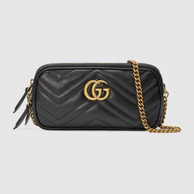 GUCCI GG Marmont系列 Mini 金屬 鏈條 肩背包 546581 DTDCT 1000