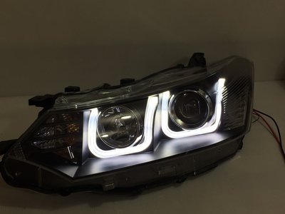 【炬霸科技】豐田 14 15 16 NEW VIOS 魚眼 大燈 透鏡 BMW LED 光圈 導光 日行燈 U型 頭燈