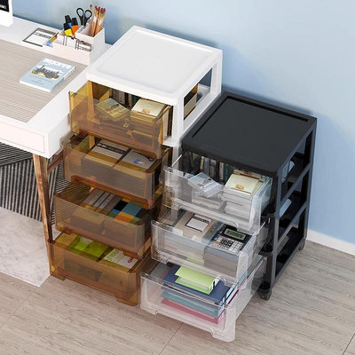 辦公桌面收納盒高窄型抽屜式桌下柜文件置物架文具用品儲 收納箱 收納櫃 抽屜櫃 塑膠整理箱 置物箱