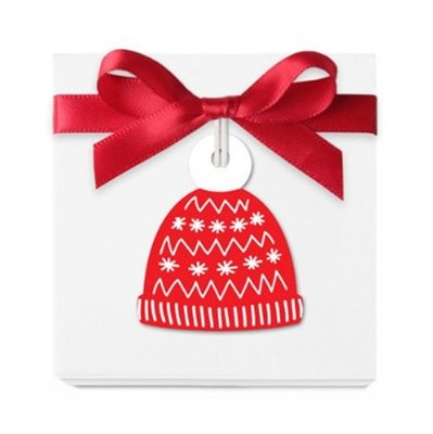 【10枚/份】~紅色~小雪帽造型聖誕吊牌 祝福吊卡 耶誕 年節 禮盒包裝 禮物 餅乾 牛軋糖 DIY 烘焙