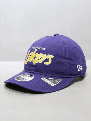 聯名NBA軟頂平檐帽9FIFTY湖人隊復古純棉950棒球帽子LakersUU代購
