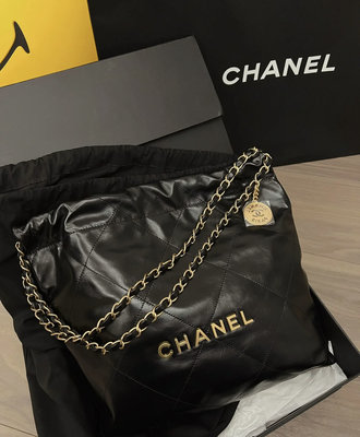 Chanel 22 垃圾袋 全新 現貨 垃圾袋包 小號 黑色 22bag AS3260 北市可面交 刷卡分期