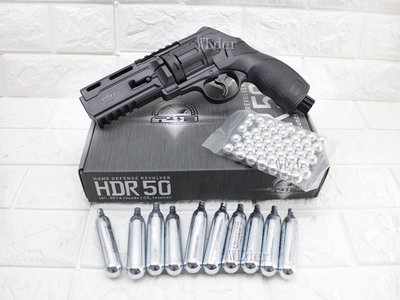 [01] UMAREX T4E HDR 50 防身 鎮暴槍 左輪 手槍 CO2槍 + 12g CO2小鋼瓶 + 鋁彈