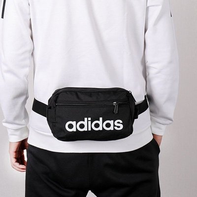 100％原廠Adidas愛迪達腰包胸包新款男女斜跨單肩包休閑運動包