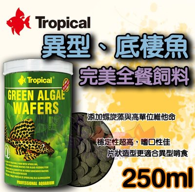 蝦兵蟹將【波蘭Tropical-德比克】U-T66424 異型、底棲魚 完美全餐 飼料【250ml】異形 螺旋藻