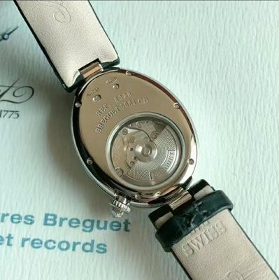 專櫃正品BREGUET 寶璣NAPLES 那不勒斯皇后白金滿天星原鑲鑽機械腕錶 