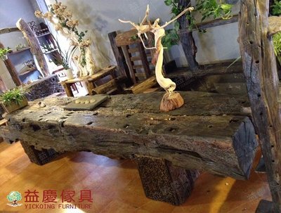 【大熊傢俱】沉木 原木 桌子 椅子 全實木  風化木 實木 靠背椅子 茶几 泡茶桌