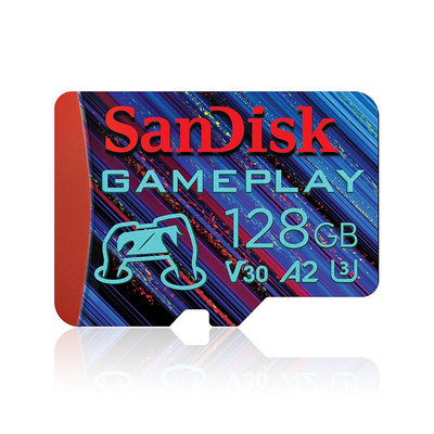 SanDisk GamePlay 128G microSD A2 V30 U3 手機和掌上型遊戲 記憶卡 (SD-SQXAV-XN-128G)
