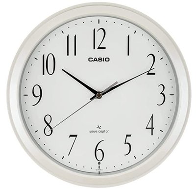 日本進口 好品質 正品   SIO卡西歐 簡約圓形掛鐘 牆上質感時鐘電波鐘鐘錶送禮禮品