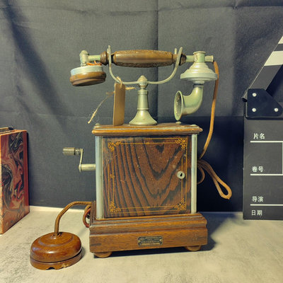 古董昭和8年老式磁石手搖電話機1933年民國老上海抗日收藏