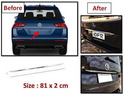 圓夢工廠 VW 福斯 Tiguan 2016~2019 改裝 鍍鉻銀 尾門飾條 後車廂 後箱飾條