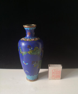 日本景泰藍花瓶 古董七寶燒擺件 海外回流 免運銅胎掐絲琺瑯彩