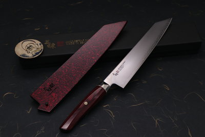 💖 三昧 💖【粉末鋼 劍形牛刀 23cm (含鞘)】日本製  廚房刀具 八煌刃物